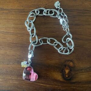 Swarovski heart charm bracelet